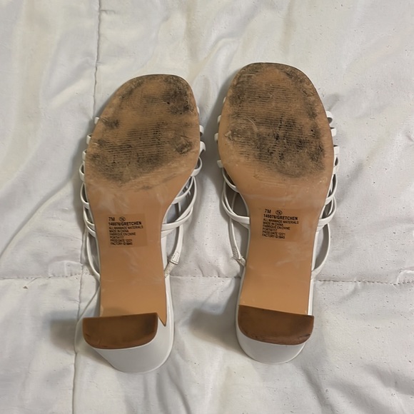 Maurices white strappy block heels - Picture 3 of 4